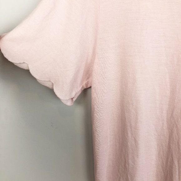 Michael Stars Scalloped Edge Soft Tee - Picture 4 of 5